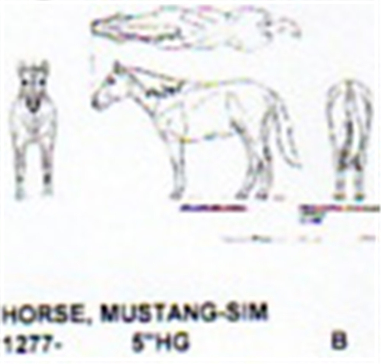 Mustang Horse Standing 5" High