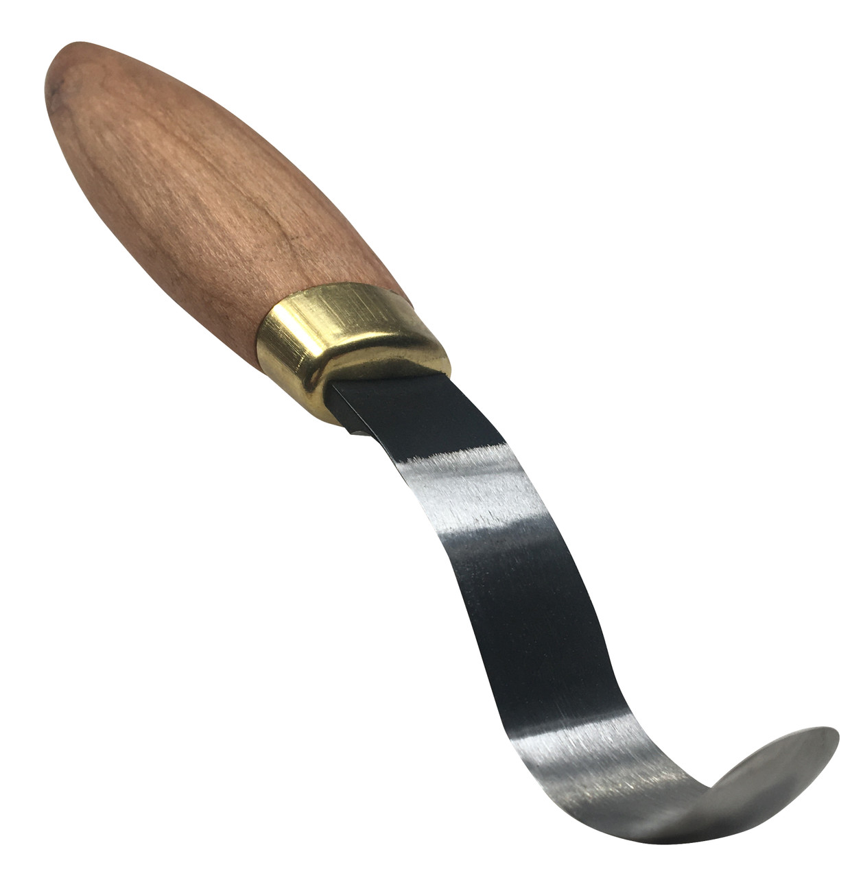 looking straight on at the Flexcut Double Bevel hook knife.