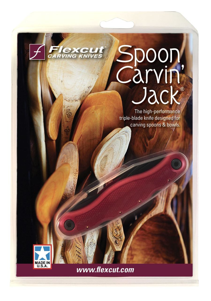 Flexcut Spoon Carvin' Jack, showing the knife in the package.
