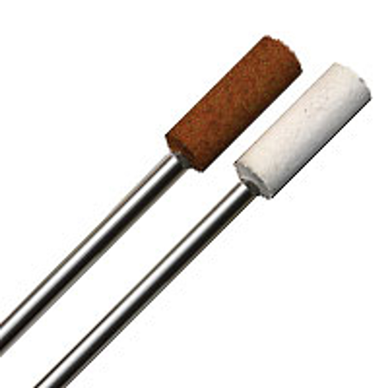 Aluminum Oxide Point 3/16" Cylinder (red) Coarse grit and (White) Fine grit.