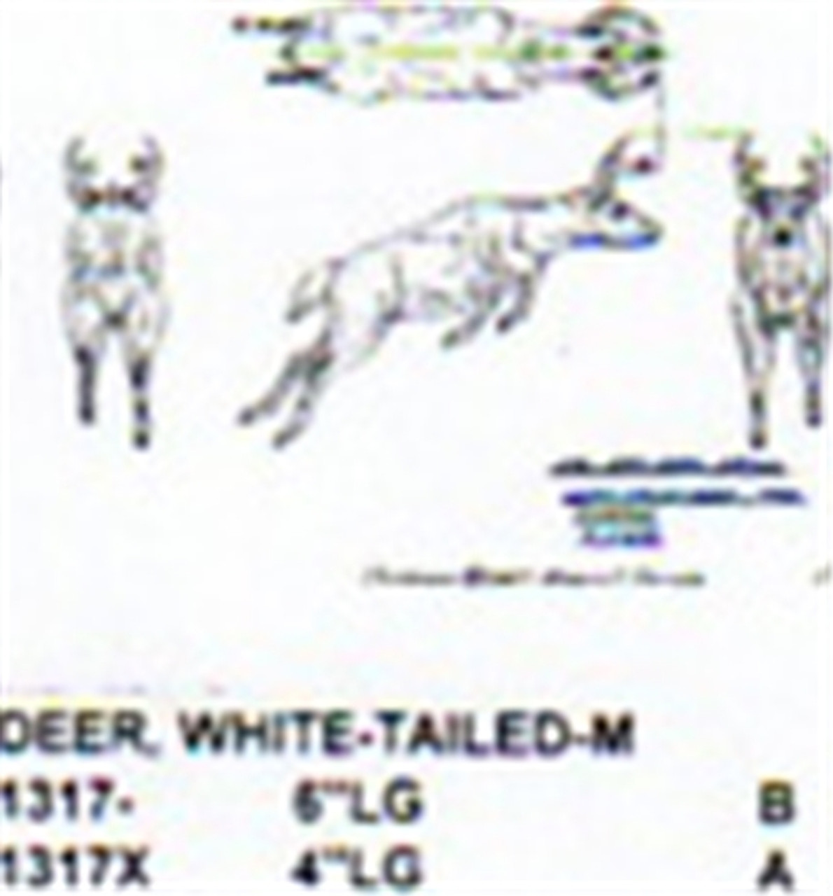 White Tailed Deer Jumping 6" Long