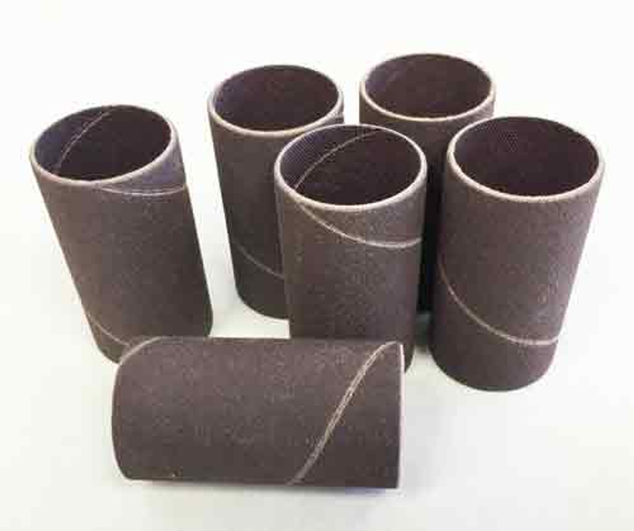 These are aluminum oxide resin bond Sanding Sleeve 1 x 2 Medium (80 Grit).