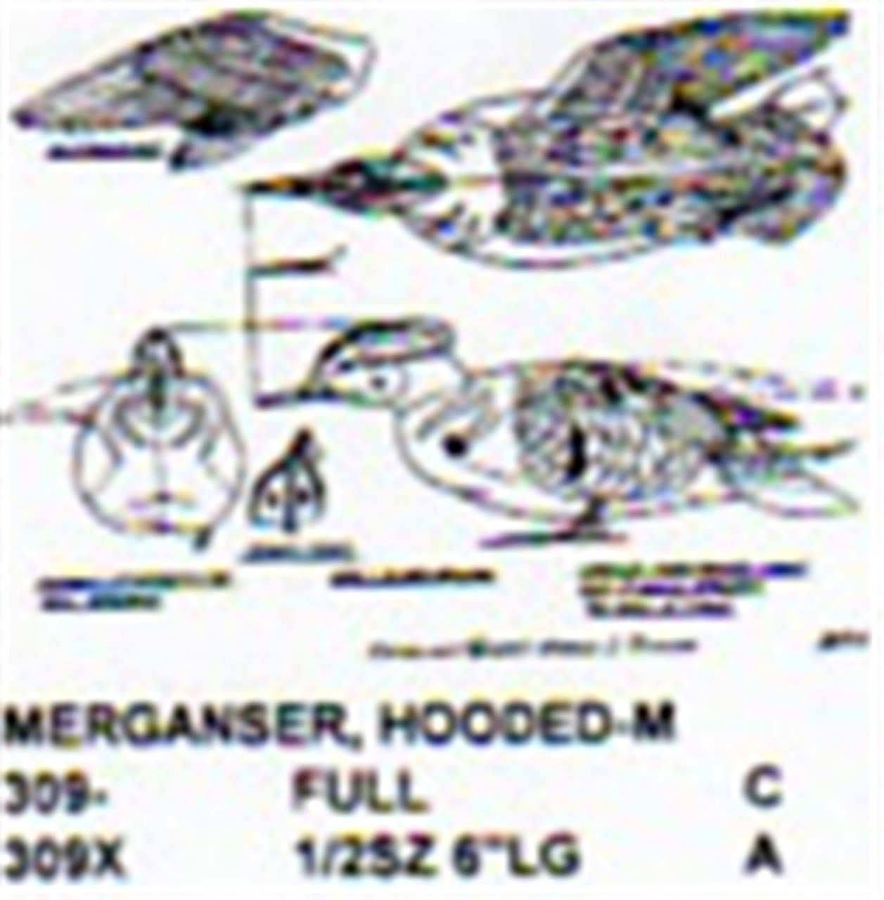 Hooded Merganser Wing Stretch Carving Pattern
