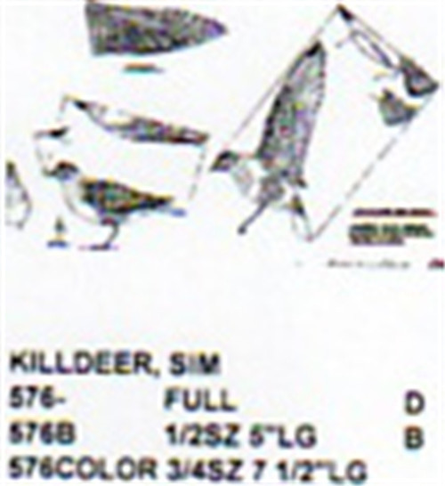 Killdeer Standing/Flying/Landing Carving Pattern