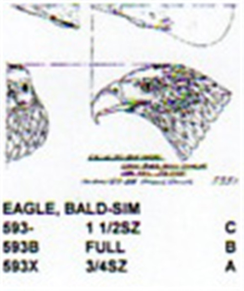 Bald Eagle Head Carving Pattern showing only the head of a Bald Eagle.
