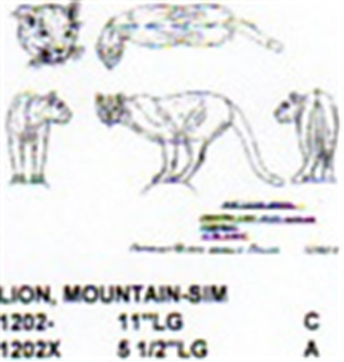 Mountain Lion Standing 11" Long
