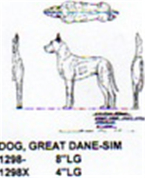 Great Dane Standing 8" Long