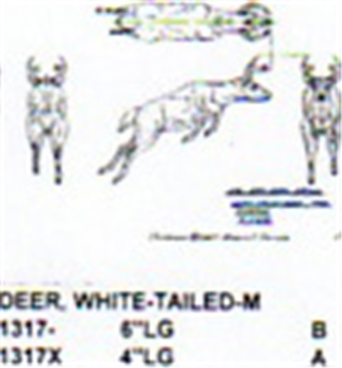 White Tailed Deer Jumping 4" Long
