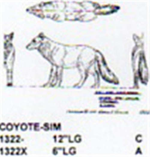 Coyote Standing 6" Long