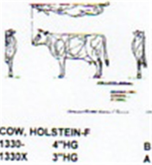 Holstein Cow Female Standing 3" High