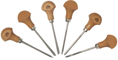 Stubai 6pc Micro Carving Tool Set features a special handle design for easier control of your cuts.