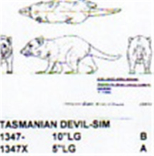Tasmanian Devil Walking 10" Long
