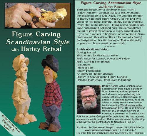 DVD - Figure Carving Scandinavian Style  featuring the fron and back cover of the DVD.