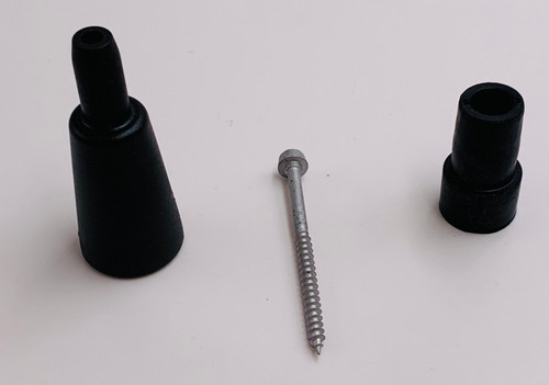1" Impact Resistant Plastic Cane Tip w/ Rubber Cover