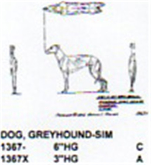 Greyhound Standing 3" High