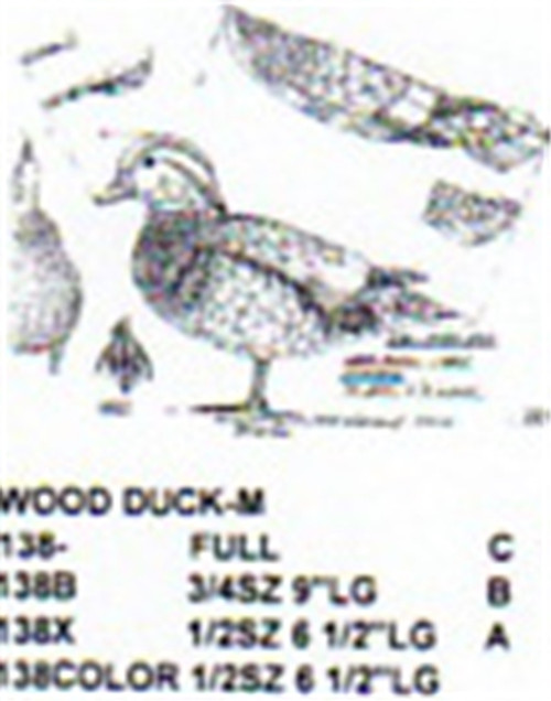 Wood Duck Standing Carving Pattern