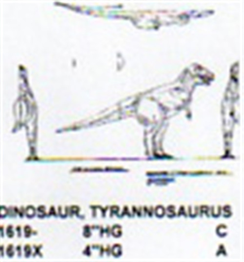 Tyrannosaurus Dinosaur Standing 4" High