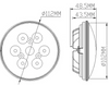 Marinebeam Spreader Light PAR36 Dimensions