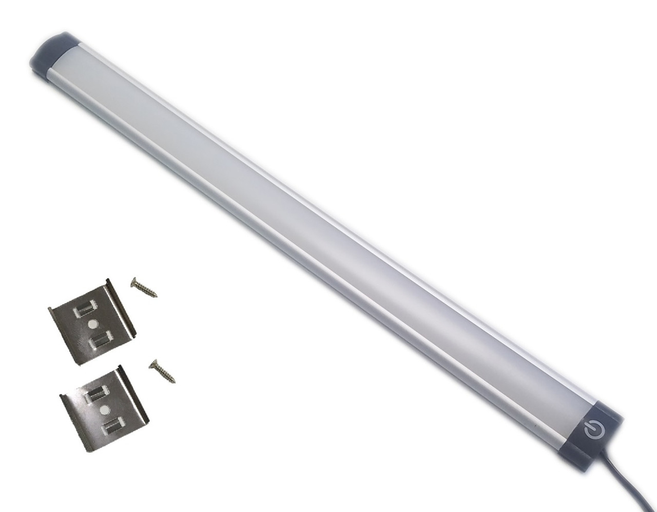 12VDC Strip Light with Mounting Hardware and Touch Dimming Function