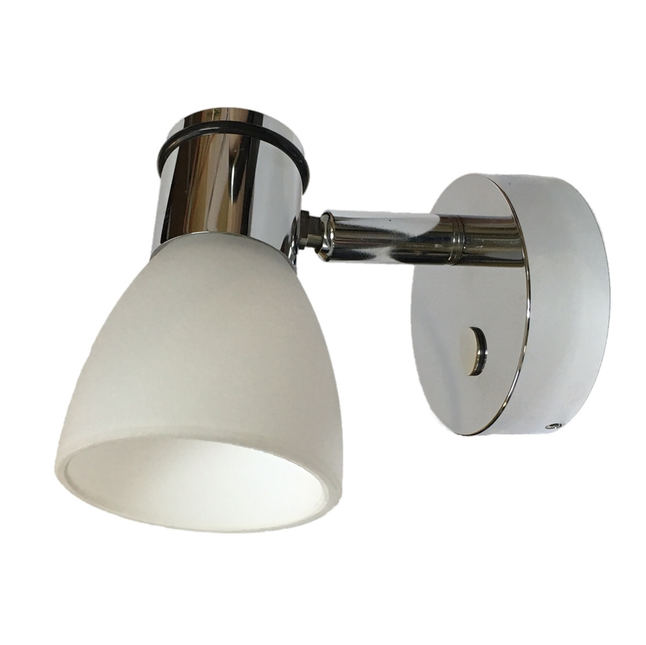LED Bulkhead Reading Light with Touch Dimming and Chrome Finish