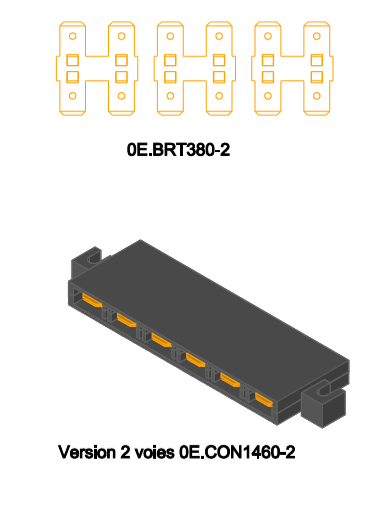 Stackable Terminal Strip Spade Terminal Type