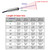 Table of the length of laser line for VLM-635-58, VLM-635-59, VLM-520-58, and VLM-520-59 Uniform Line Laser Module Series