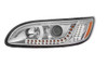 89451-GG Peterbilt 386 387 330 335 382 384 Chrome Headlight LED DRL and Turn Signal - Passenger