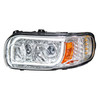 31144-UP High Power LED Chrome Headlight With 16 LED Turn & 57 LED Bar For 2008-2022 Peterbilt 389- Driver