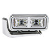 35775-UP High Power LED "Chrome" Projection Headlight Assembly With Mounting Arm - Driver Side