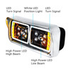 35825-UP  10 High Power LED "Blackout" Projection Headlight With LED Turn Signal & Position Light Bar - Driver