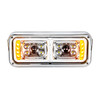 35823-UP 10 High Power LED "Chrome" Projection Headlight With LED Turn Signal & Position Light Bar - Driver