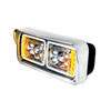 35823-UP 10 High Power LED "Chrome" Projection Headlight With LED Turn Signal & Position Light Bar - Driver