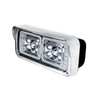 35823-UP 10 High Power LED "Chrome" Projection Headlight With LED Turn Signal & Position Light Bar - Driver