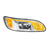 31083-UP Chrome LED Headlight With LED Turn, Position, & DRL For Peterbilt 386 (2005-2015) & 387 (1999-2010)- Passenger