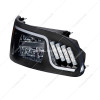 31074-UP Black LED Headlight With LED Turn, Position, & DRL For Peterbilt 386 (2005-2015) & 387 (1999-2010)- Passenger