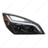 35822-UP Black LED Projection Headlight With LED Position Light For 2018-2022 Freightliner Cascadia - Driver