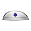 Stainless Steel Visor With Blue Glass Dot For 7" Headlight