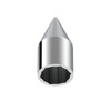 15/16" X 2.5" Chrome Plastic Spike Nut Cover - Push-On (Color Box of 60)