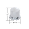 15/16" X 1-1/2" Chrome Plastic Pointed Nut Covers - Push-On (10-Pack)