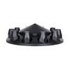 Pointed Front Axle Cover With 33mm Standard Thread-On Nut Covers - Matte Black