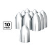 33mm x 3-7/8" Chrome Plastic Bullet Nut Covers - Thread-On (10-Pack)