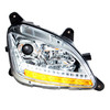 CHROME PROJECTION HEADLIGHT WITH LED SEQUENTIAL TURN AND DRL FOR 2012-2021 PETERBILT 579- PASSENGER