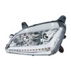 CHROME PROJECTION HEADLIGHT WITH LED POSITION LIGHT & SIGNAL FOR 2012-2021 PETERBILT 579- DRIVER