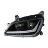 BLACK PROJECTION HEADLIGHT WITH LED POSITION & SIGNAL FOR 2012-2021 PETERBILT 579- DRIVER