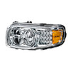 CHROME LED HEADLIGHT WITH LED TURN & POSITION LIGHT BAR FOR PETERBILT 388 (2008-2015) & 389 (2008-2023)- DRIVE