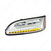 32928 -UP Chrome 6 LED Headlight For Peterbilt 386 (2006-2016) & 387 (2000-2011)- Driver