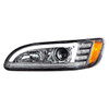 CHROME PROJECTION HEADLIGHT WITH LED SEQUENTIAL TURN & DRL FOR 2005-2015 PETERBILT 386- DRIVER