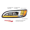 CHROME PROJECTION HEADLIGHT WITH LED SEQUENTIAL TURN & DRL FOR 2005-2015 PETERBILT 386- DRIVER