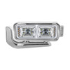 10 HIGH POWER LED "CHROME" PROJECTION HEADLIGHT ASSEMBLY W/MOUNTING ARM & TURN SIGNAL SIDE POD - DRIVER SIDE