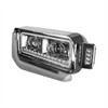 HIGH POWER LED CHROME PROJECTION HEADLIGHT ASSEMBLY WITH MOUNTING ARM & TURN SIGNAL - DRIVER
